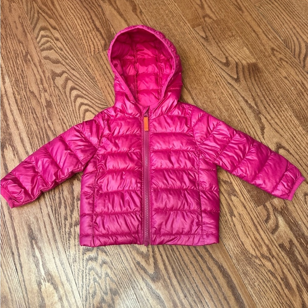 Primary Puffer Jacket Girls Size 12-18 Months Pink